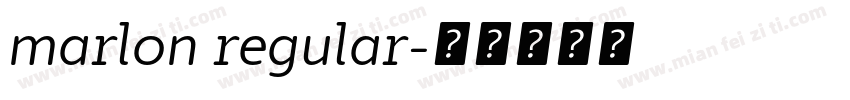 marlon regular字体转换